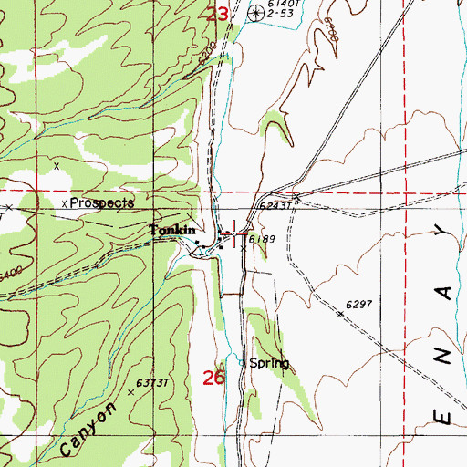 Topographic Map of Telephone Canyon, NV