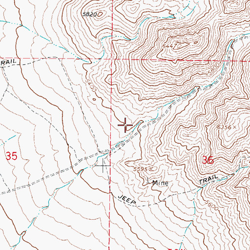 Topographic Map of Telephone Canyon, NV