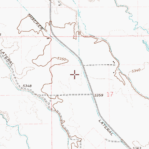 Topographic Map of Thacker Lateral, NV