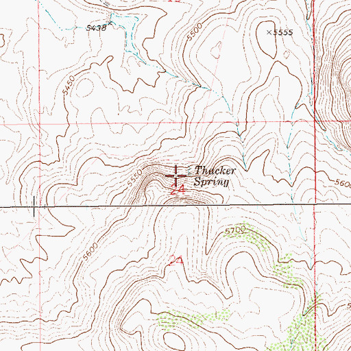 Topographic Map of Thacker Spring, NV