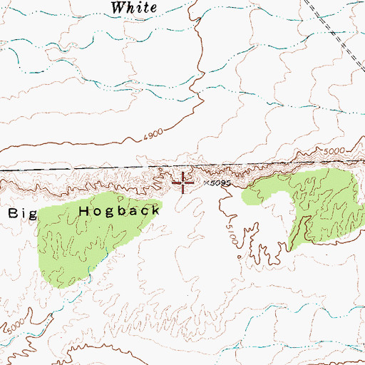 Topographic Map of The Big Hogback, NV