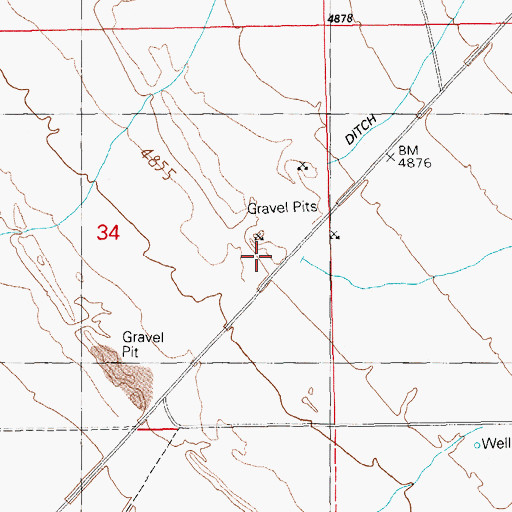 Topographic Map of The Big Wash, NV