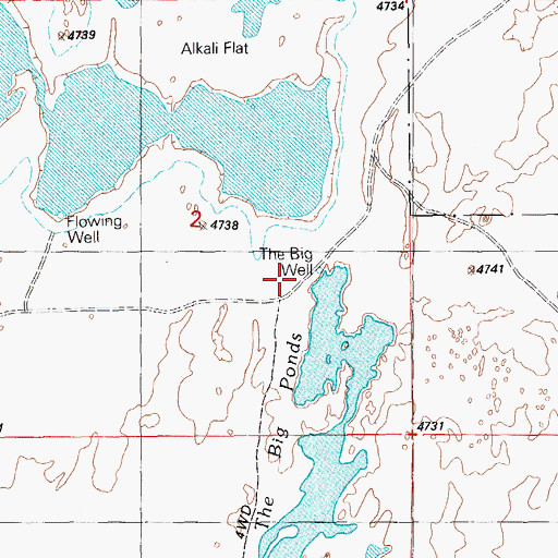 Topographic Map of The Big Well, NV