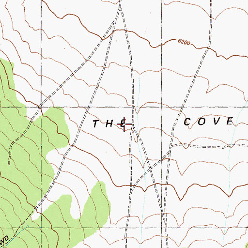 Topographic Map of The Cove, NV
