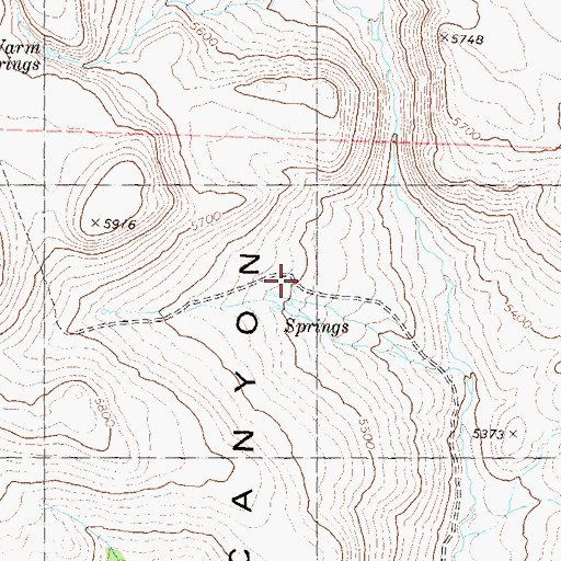 Topographic Map of The Dip, NV