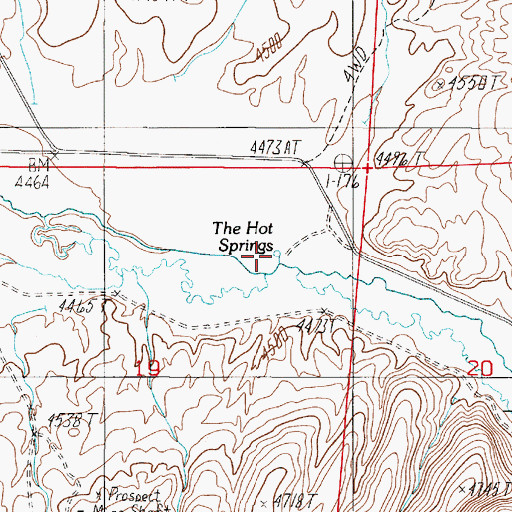 Topographic Map of The Hot Springs, NV