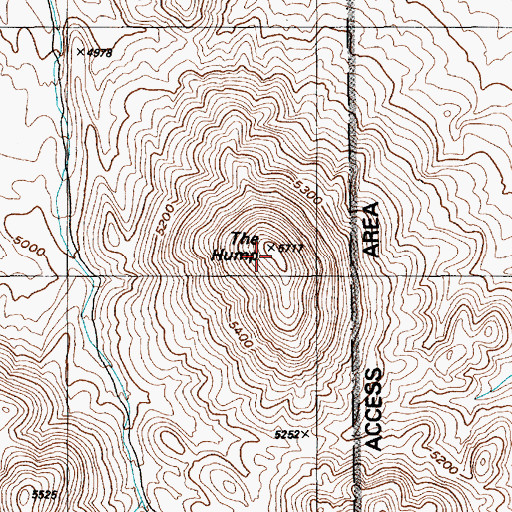 Topographic Map of The Hump, NV