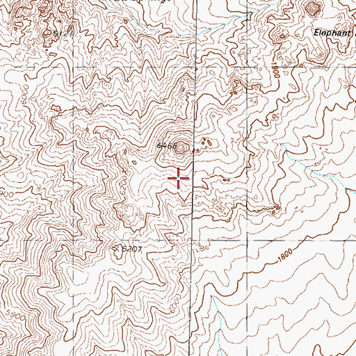 Topographic Map of The Lava Beds, NV