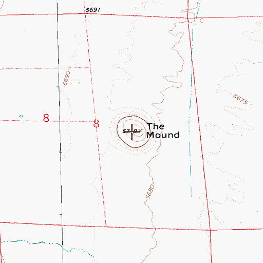 Topographic Map of The Mound, NV