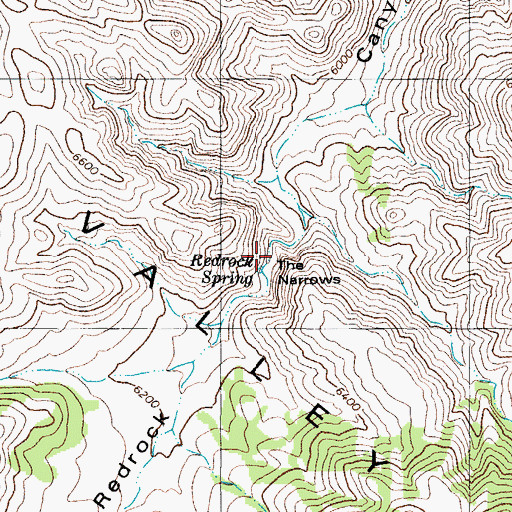 Topographic Map of The Narrows, NV