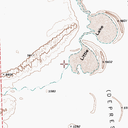 Topographic Map of The Slough, NV