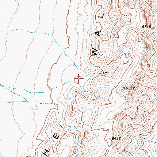 Topographic Map of The Wall, NV