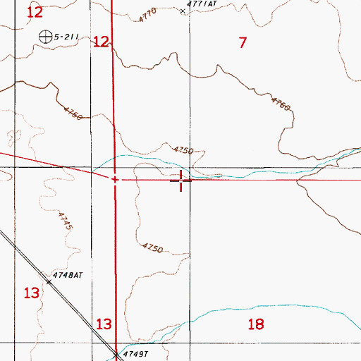 Topographic Map of Thomas Creek, NV