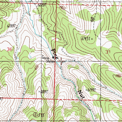 Topographic Map of Thompson Canyon, NV