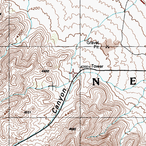 Topographic Map of C P Canyon, NV