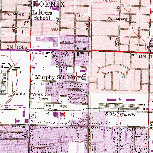 Topographic Map of Murphy School Number Two, AZ