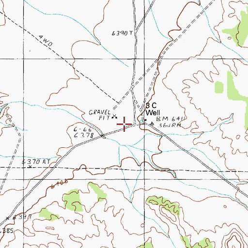Topographic Map of Three C Well, NV