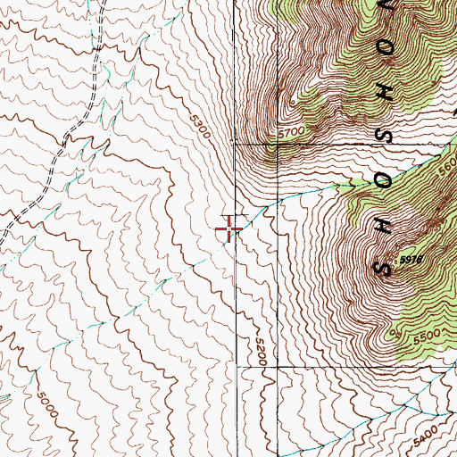 Topographic Map of Tiva Canyon, NV