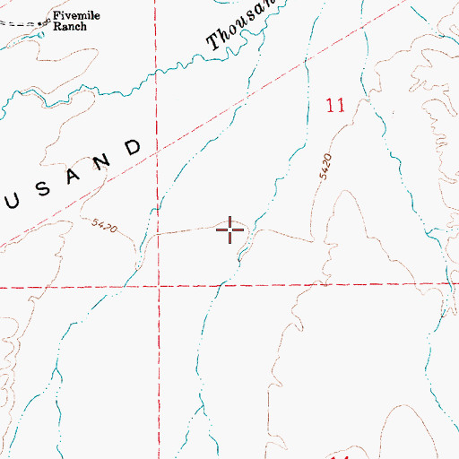 Topographic Map of Toano Draw, NV