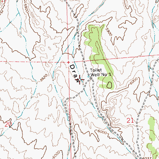 Topographic Map of Toilet Well Number One, NV