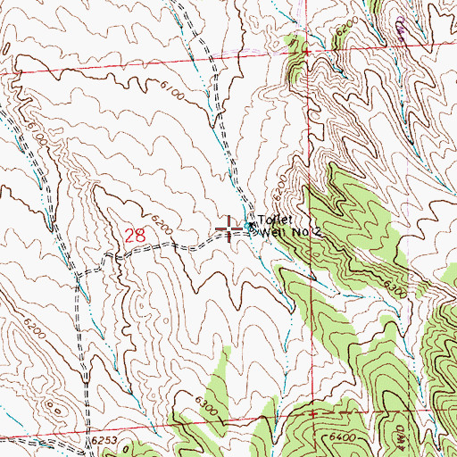 Topographic Map of Toilet Well Number Two, NV
