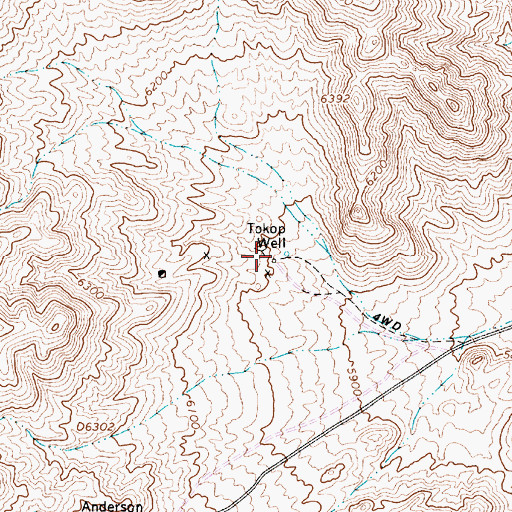 Topographic Map of Tokop Well, NV