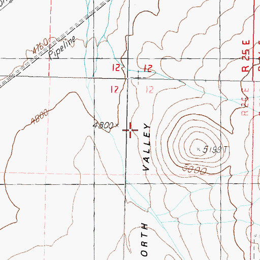 Topographic Map of Tolbert Canyon, NV