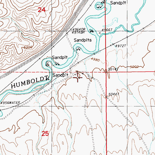 Topographic Map of Tomera Ranch, NV