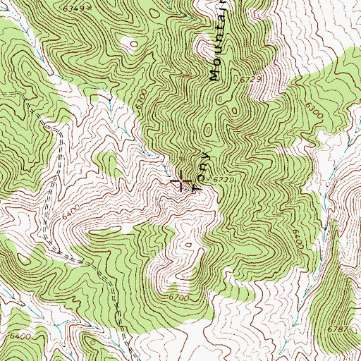 Topographic Map of Tony Mountain, NV