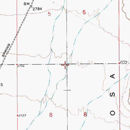 Topographic Map of Topopah Wash, NV