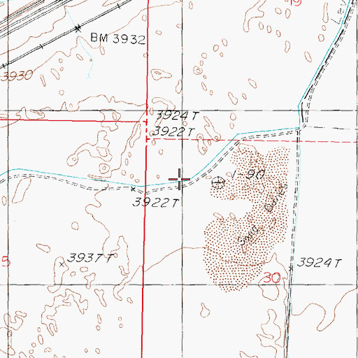 Topographic Map of Toulon Drain, NV