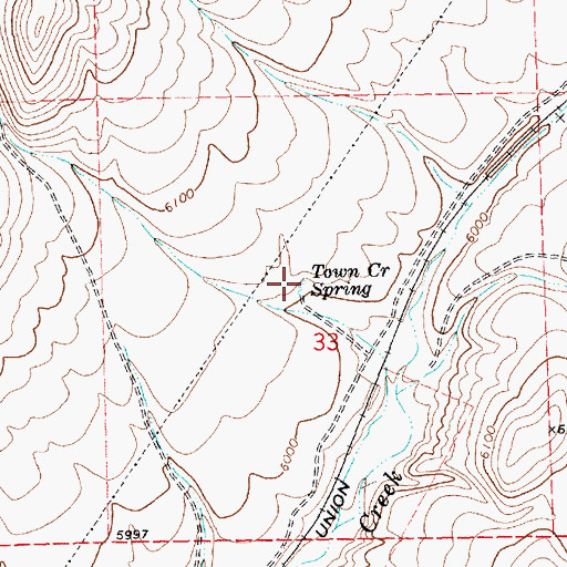 Topographic Map of Town Creek Spring, NV