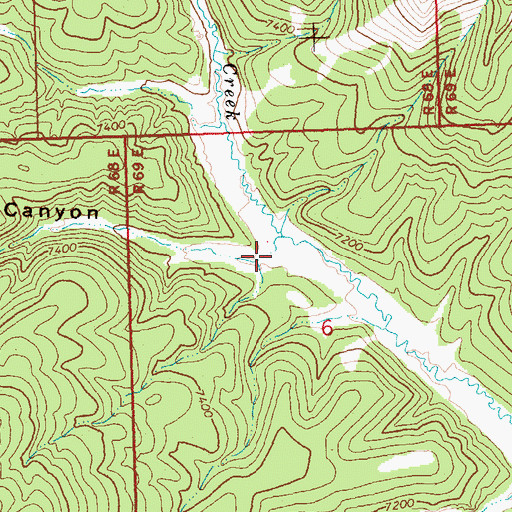 Topographic Map of Trail Canyon, NV