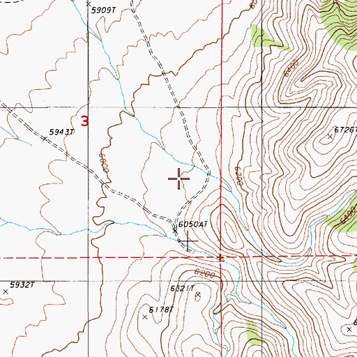 Topographic Map of Trail Canyon, NV