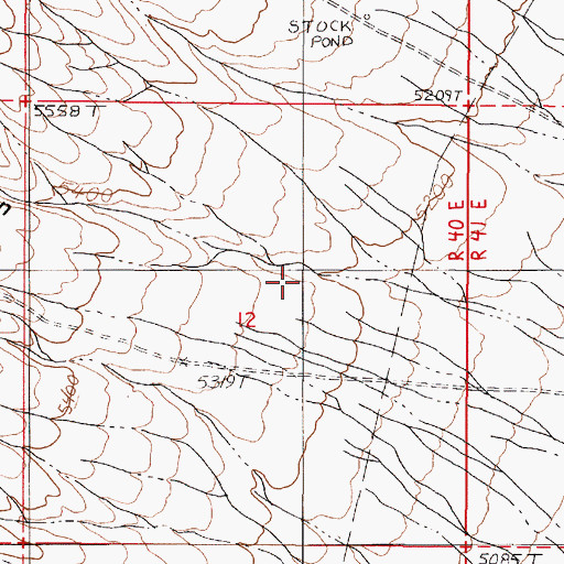 Topographic Map of Trail Canyon, NV