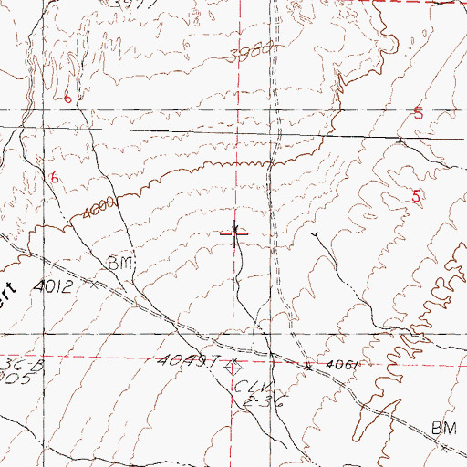 Topographic Map of Trail Canyon, NV
