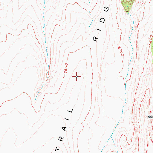 Topographic Map of Trail Ridge, NV