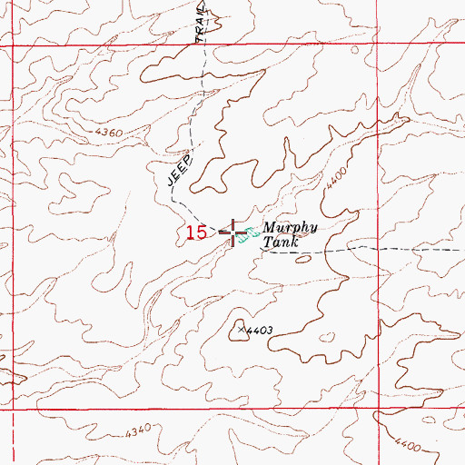 Topographic Map of Murphy Tank, AZ