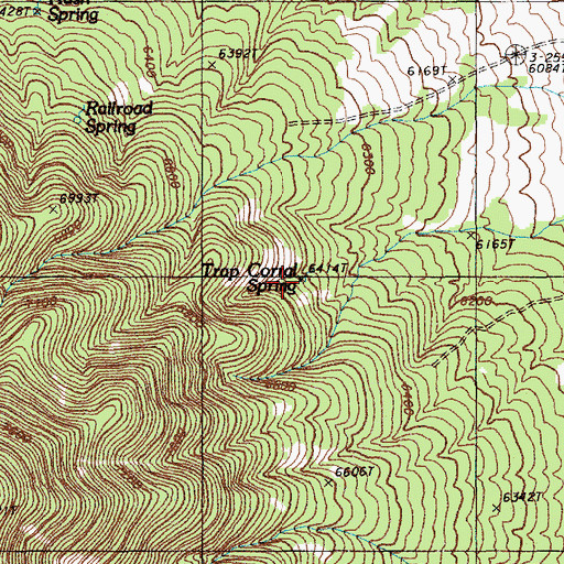 Topographic Map of Trap Corral Spring, NV