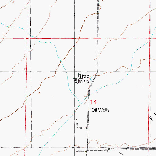 Topographic Map of Trap Spring, NV
