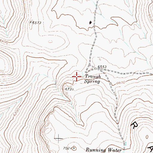 Topographic Map of Trough Spring, NV