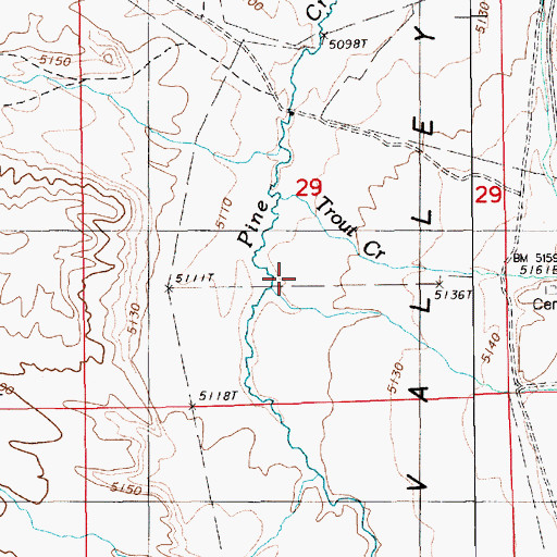 Topographic Map of Trout Creek, NV