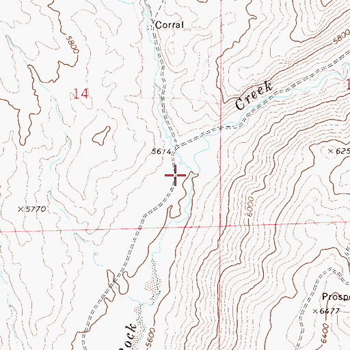 Topographic Map of Trout Creek, NV