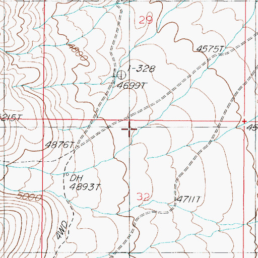 Topographic Map of Troy Canyon, NV