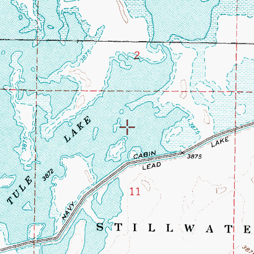 Topographic Map of Tule Lake, NV