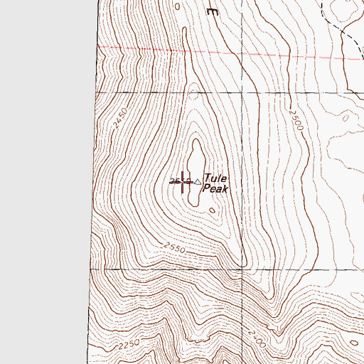 Topographic Map of Tule Peak, NV