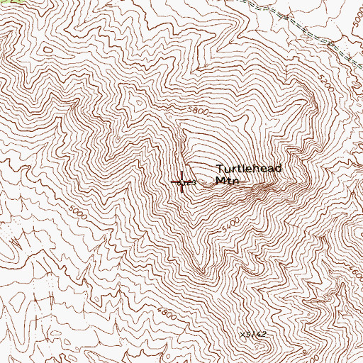 Topographic Map of Turtlehead Mountain, NV