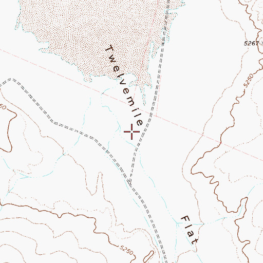 Topographic Map of Twelvemile Flat, NV