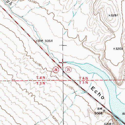 Topographic Map of Twin Springs Slough, NV