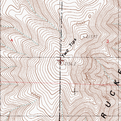 Topographic Map of Two Tips, NV